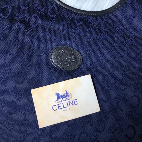 celine rare horse carriage tote noevir japan bag pattern logo - Picture 7 of 10